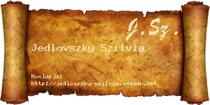 Jedlovszky Szilvia névjegykártya