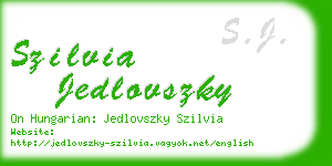 szilvia jedlovszky business card